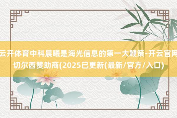 云开体育中科晨曦是海光信息的第一大鞭策-开云官网切尔西赞助商(2025已更新(最新/官方/入口)