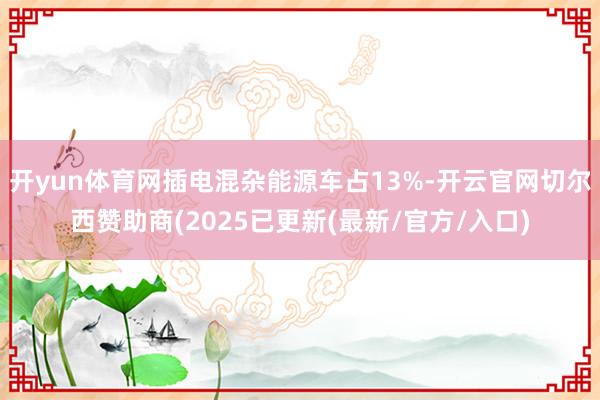 开yun体育网插电混杂能源车占13%-开云官网切尔西赞助商(2025已更新(最新/官方/入口)