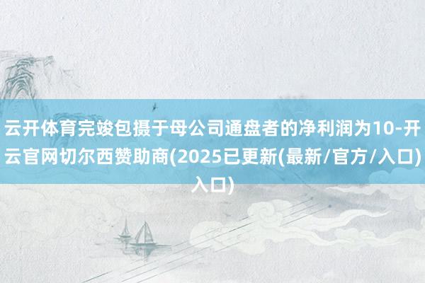 云开体育完竣包摄于母公司通盘者的净利润为10-开云官网切尔西赞助商(2025已更新(最新/官方/入口)