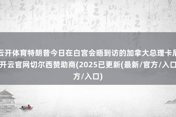 云开体育特朗普今日在白宫会晤到访的加拿大总理卡尼-开云官网切尔西赞助商(2025已更新(最新/官方/入口)
