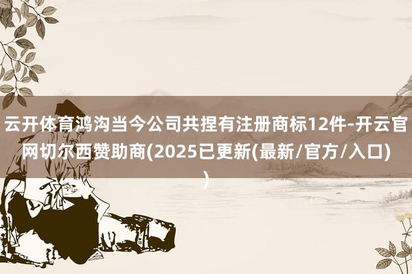 云开体育鸿沟当今公司共捏有注册商标12件-开云官网切尔西赞助商(2025已更新(最新/官方/入口)