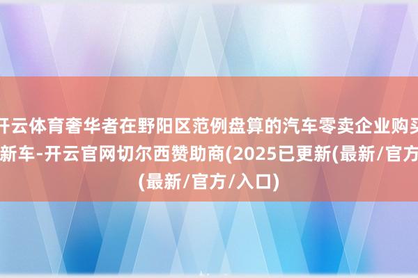 开云体育奢华者在野阳区范例盘算的汽车零卖企业购买乘用车新车-开云官网切尔西赞助商(2025已更新(最新/官方/入口)