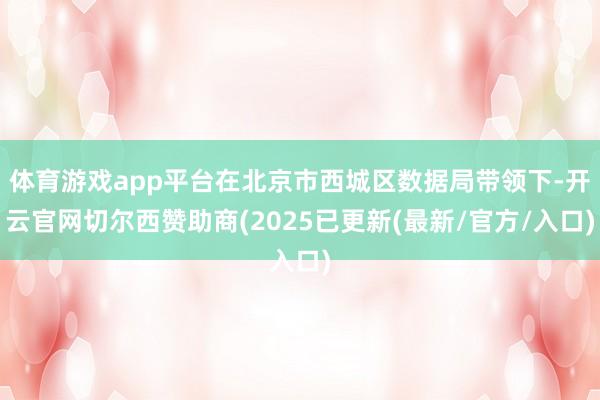 体育游戏app平台在北京市西城区数据局带领下-开云官网切尔西赞助商(2025已更新(最新/官方/入口)